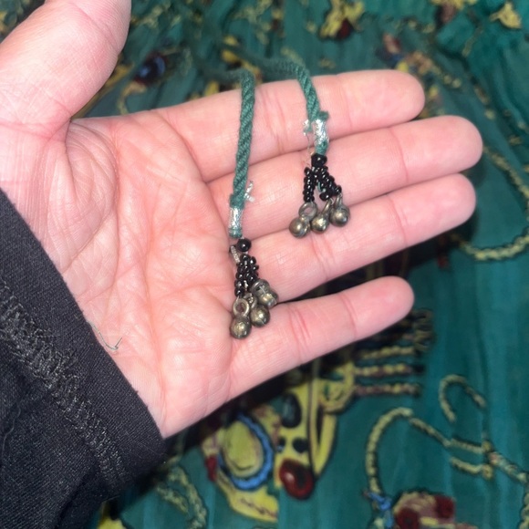 Maxi Skirt SIMONIA Green Gold Jewelry Pattern Size 8 EUC 38” Long EUC - Picture 5 of 5